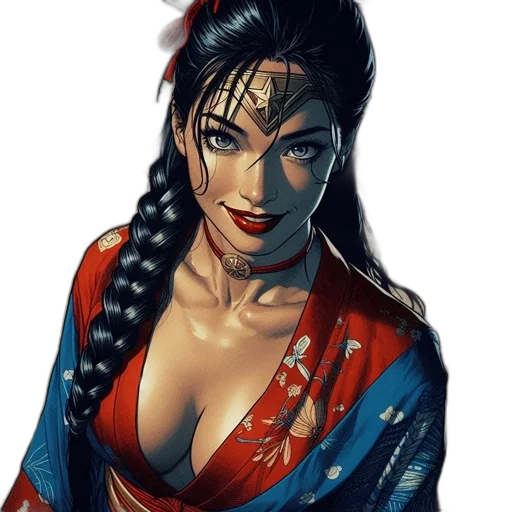 dress, face, jewelry, comic book art transparent PNG cut-out