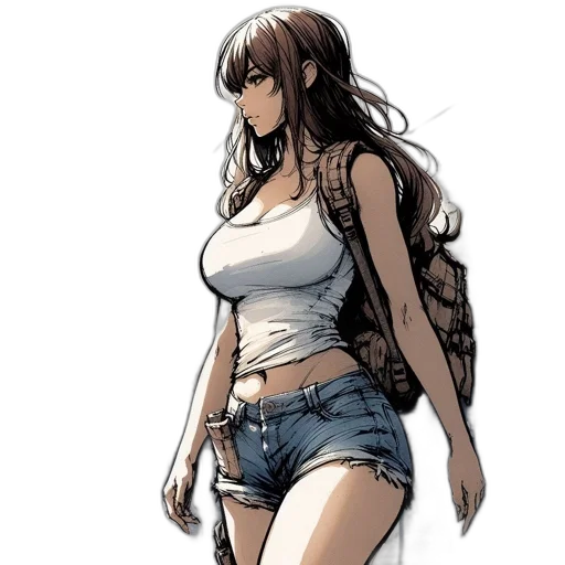 dress, weapon, comic book art, concept art transparent PNG cut-out