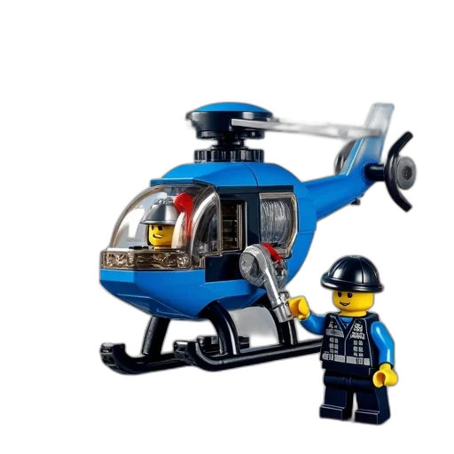 lego, city, police, helicopter transparent PNG cut-out