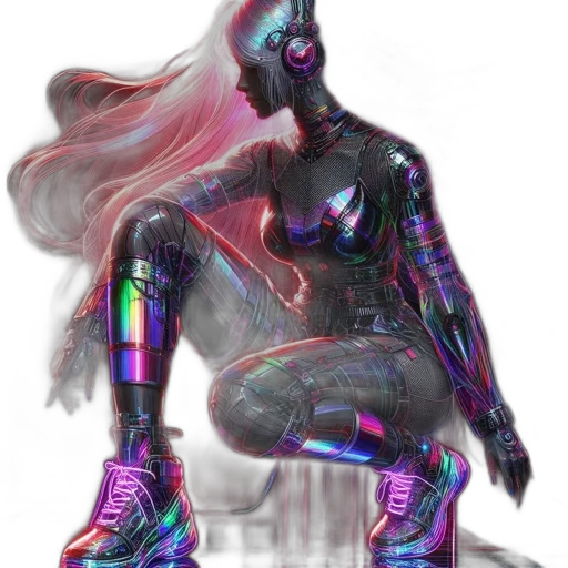 robot, mask, creature, hair transparent PNG cut-out