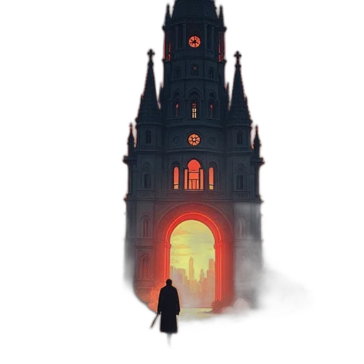 building, sword, concept art, fantasy art transparent PNG cut-out