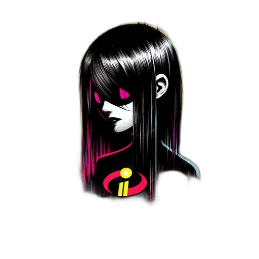 face, mask, hair, comic book art transparent PNG cut-out