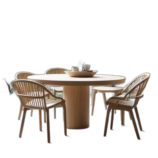 furniture, 3d render, earth tones, polywood transparent PNG cut-out