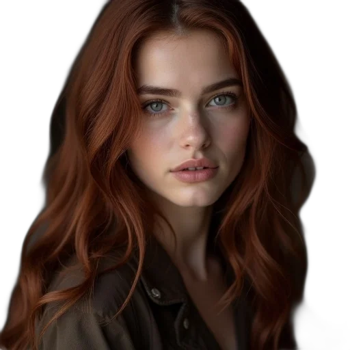 face, hair, jacket, crown transparent PNG cut-out