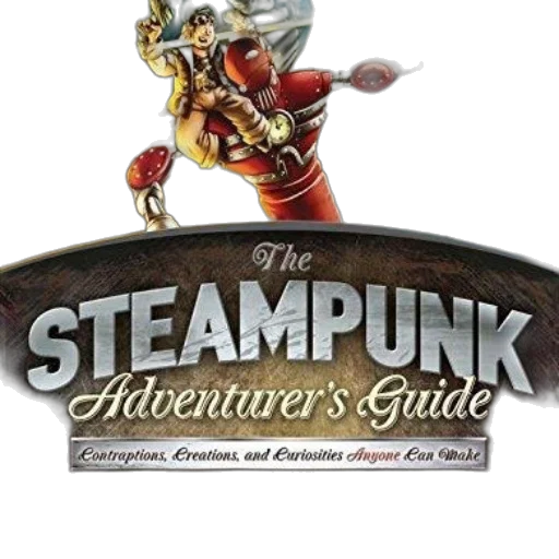 steampunk, adventurer, guide, book transparent PNG cut-out