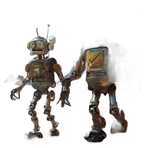 robot, concept art, 3d render, fantasy art transparent PNG cut-out