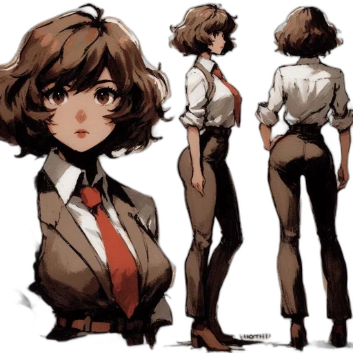 jacket, staff, dress, concept art transparent PNG cut-out