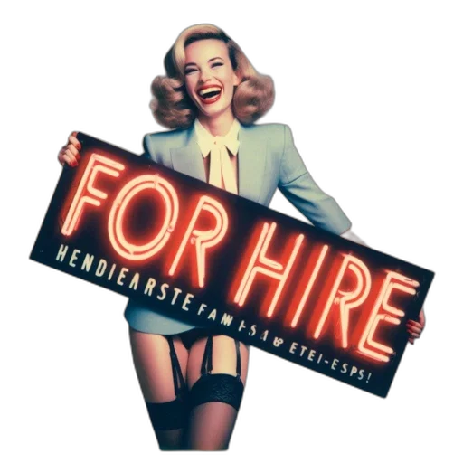 staff, woman, vintage, outfit transparent PNG cut-out