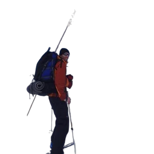 staff, jacket, 3d render, skier transparent PNG cut-out