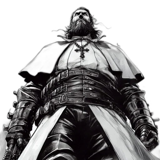 sword, weapon, jacket, comic book art transparent PNG cut-out