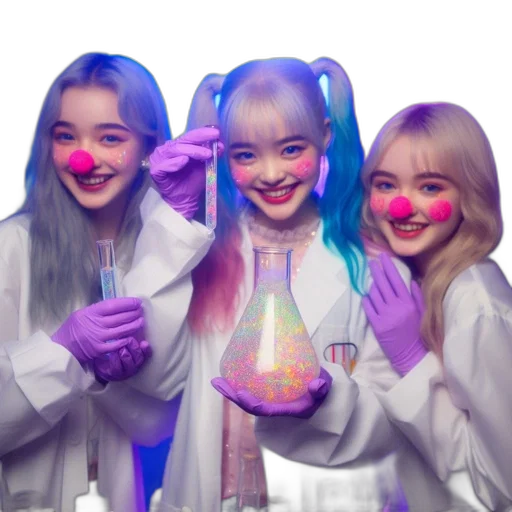 hair, mask, vaporwave, concept art transparent PNG cut-out
