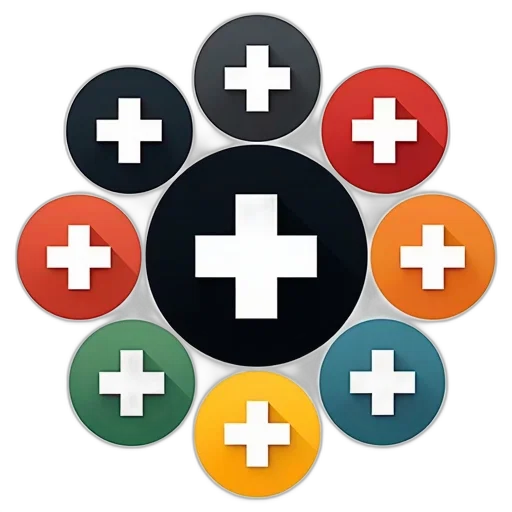 staff, 3d render, dark, colorful transparent PNG cut-out