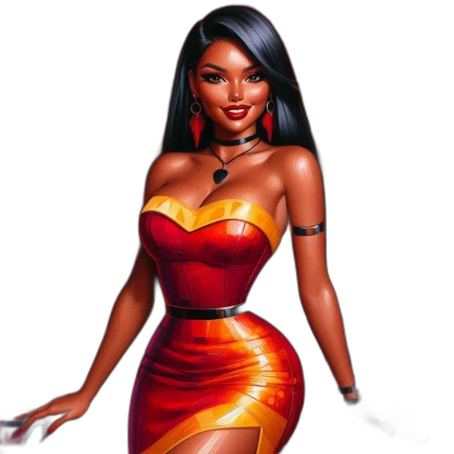 dress, concept art, fantasy art, cartoon transparent PNG cut-out