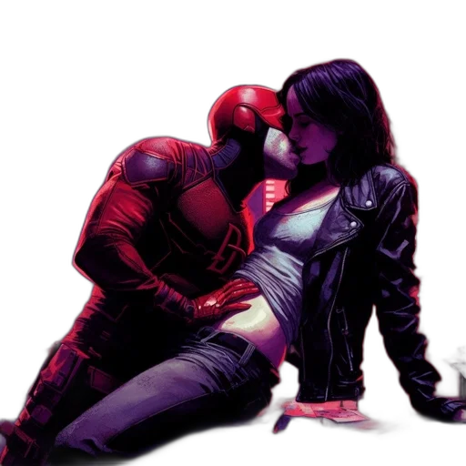 comic book art, concept art, pixel art, cyberpunk transparent PNG cut-out