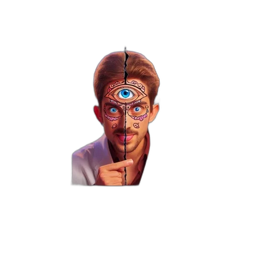 face, mask, creature, crown transparent PNG cut-out