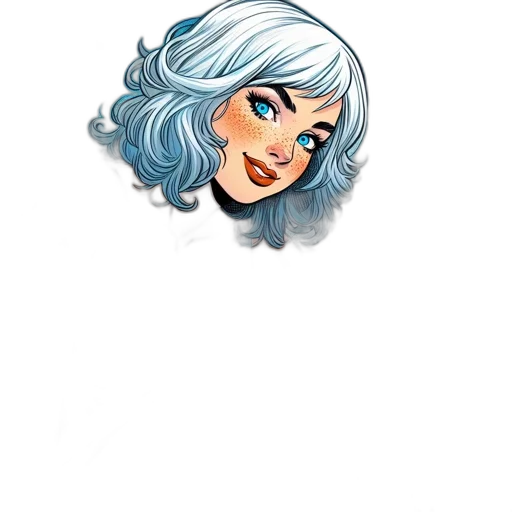 face, hair, jewelry, staff transparent PNG cut-out