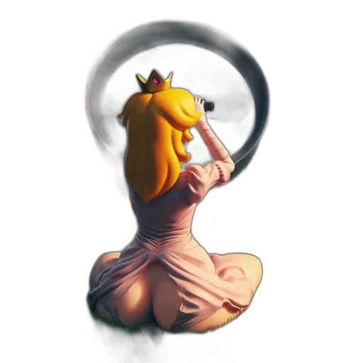 crown, dress, staff, creature transparent PNG cut-out