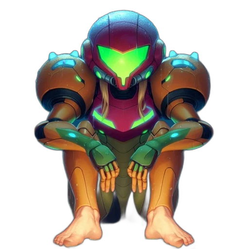 robot, mask, creature, jacket transparent PNG cut-out