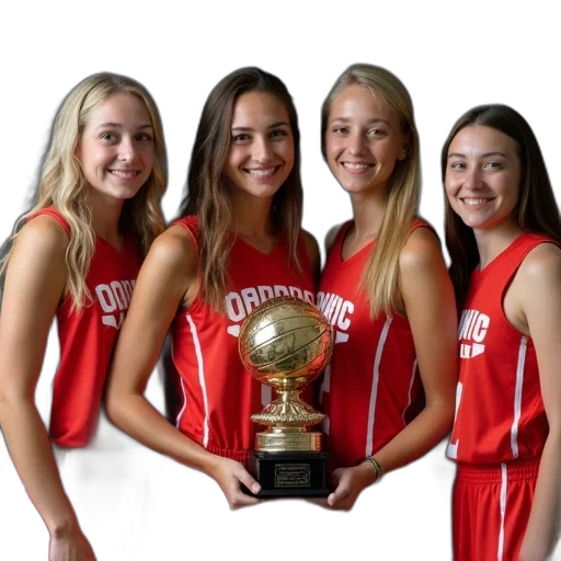 girls, basketball, team, coach transparent PNG cut-out