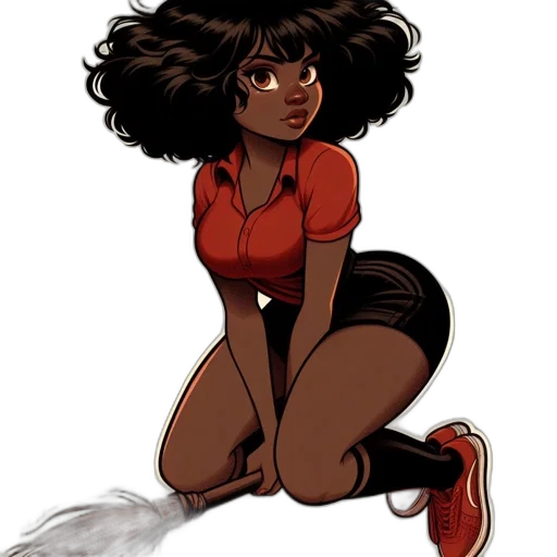 hair, comic book art, concept art, cartoon transparent PNG cut-out