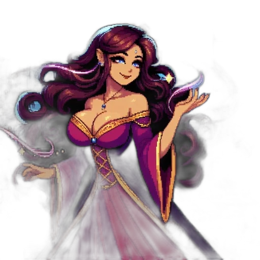 dress, crown, staff, jewelry transparent PNG cut-out