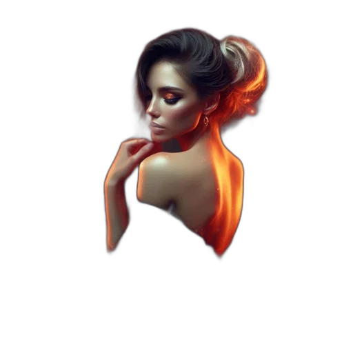face, dress, jewelry, staff transparent PNG cut-out
