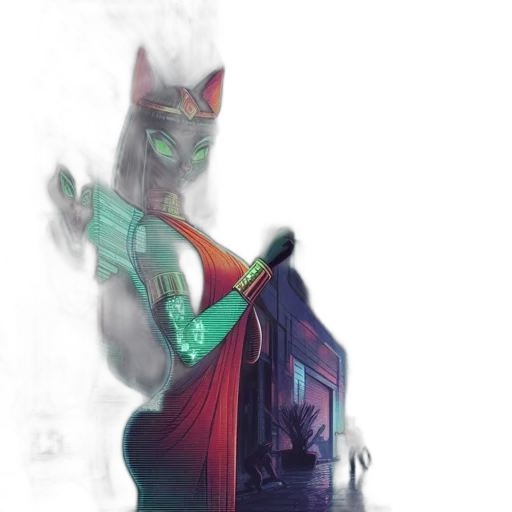 weapon, staff, mask, robot transparent PNG cut-out