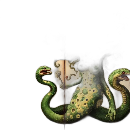 dragon, animal, creature, staff transparent PNG cut-out