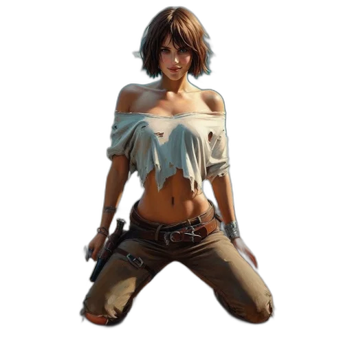 weapon, jacket, staff, dress transparent PNG cut-out