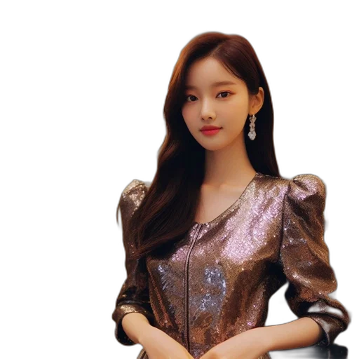 jacket, dress, jewelry, oil painting transparent PNG cut-out