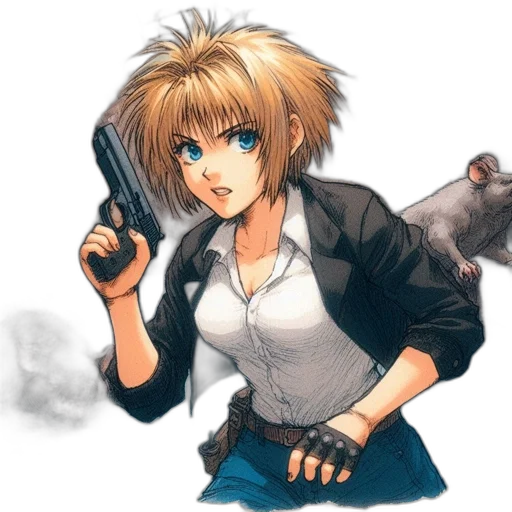 weapon, animal, staff, jacket transparent PNG cut-out