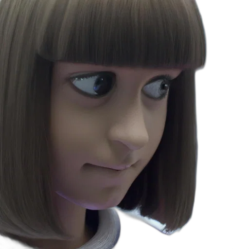 robot, face, hair, creature transparent PNG cut-out