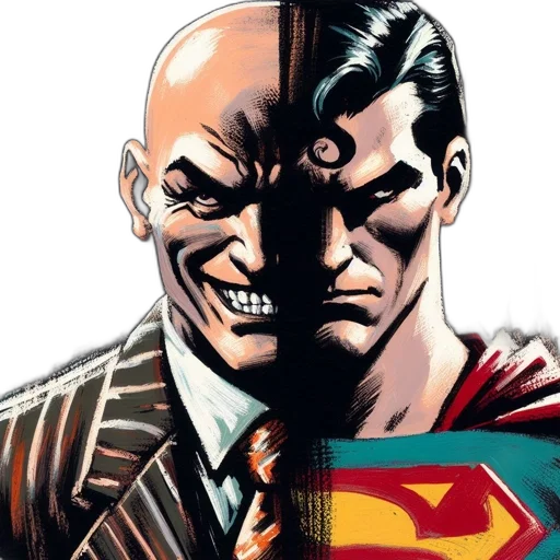 face, comic book art, concept art, bald transparent PNG cut-out
