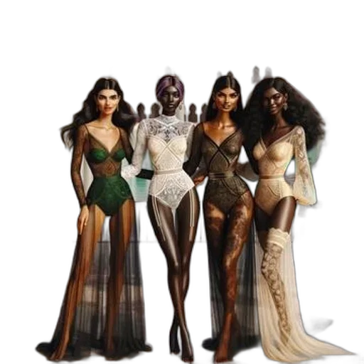 dress, concept art, fantasy art, comic book art transparent PNG cut-out