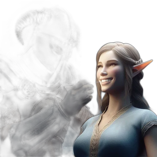 fantasy art, concept art, 3d render, photorealistic transparent PNG cut-out