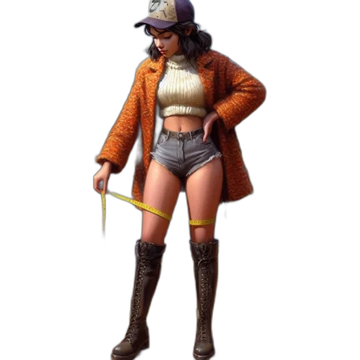 hat, jacket, staff, concept art transparent PNG cut-out