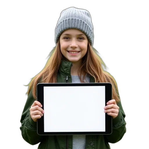 face, hat, jacket, photorealistic transparent PNG cut-out