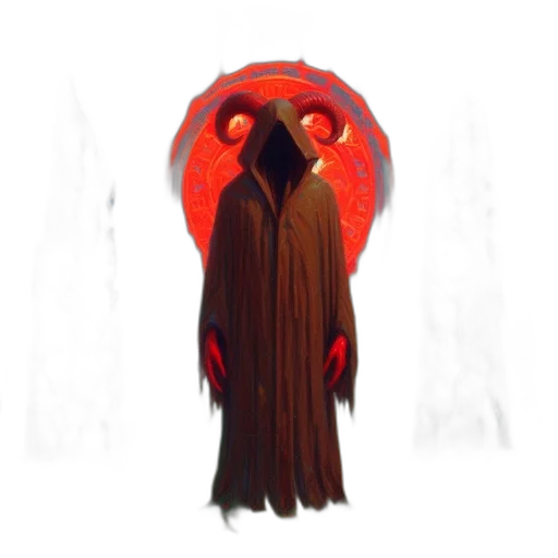 mask, creature, staff, hair transparent PNG cut-out