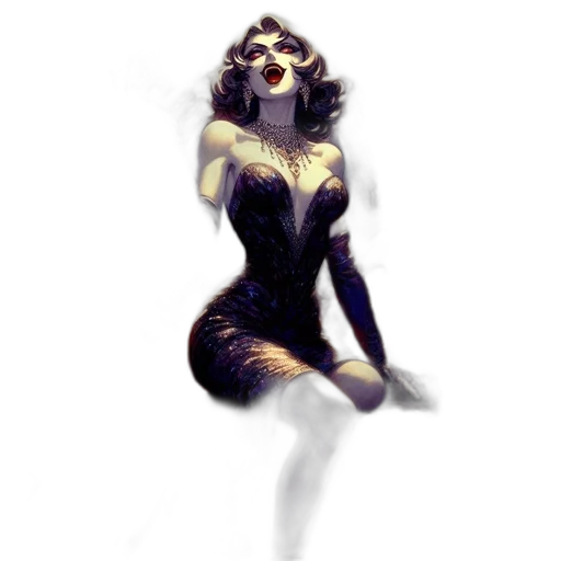 dress, mask, creature, concept art transparent PNG cut-out