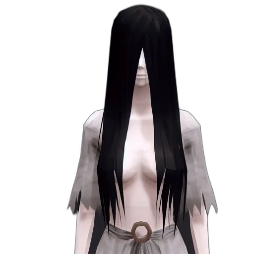dress, hair, mask, staff transparent PNG cut-out