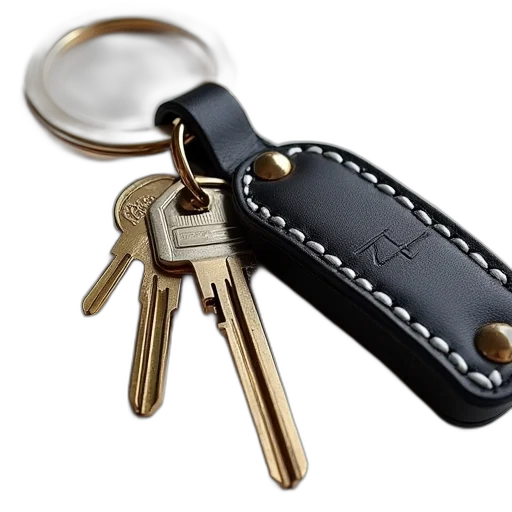 key, chain, has, black transparent PNG cut-out