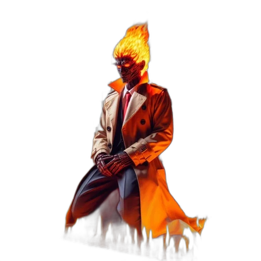 jacket, mask, staff, concept art transparent PNG cut-out