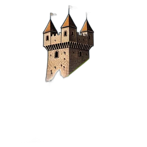 crown, building, dragon, staff transparent PNG cut-out