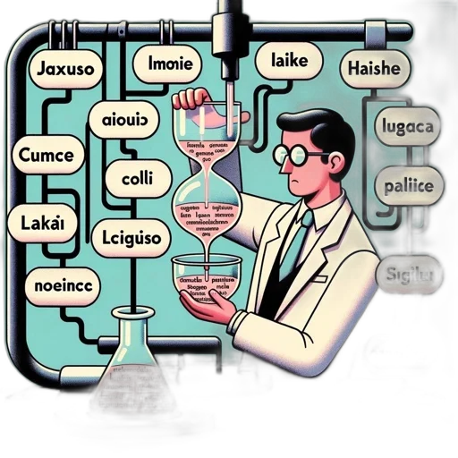 scientist, creates, abstract, lake transparent PNG cut-out