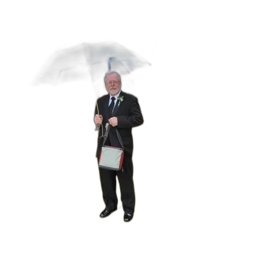 umbrella, staff, jacket, 3d render transparent PNG cut-out