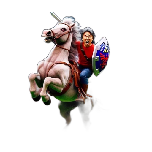 sword, crown, animal, fantasy art transparent PNG cut-out
