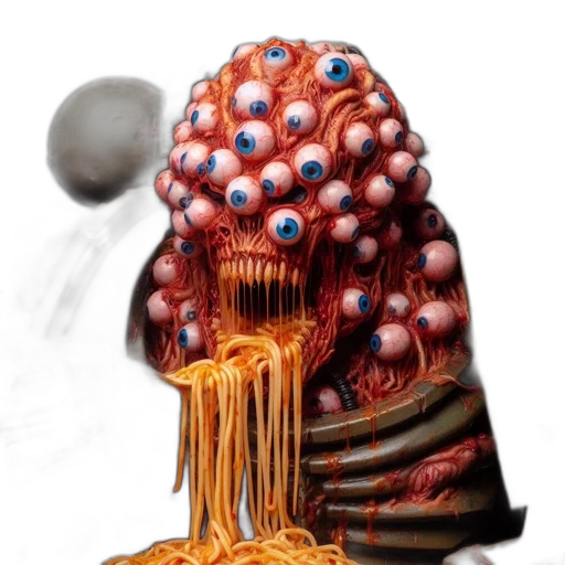 creature, robot, food, hair transparent PNG cut-out