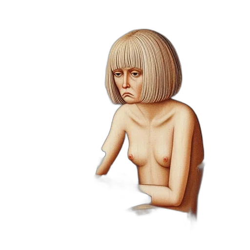 hair, face, dress, pixel art transparent PNG cut-out