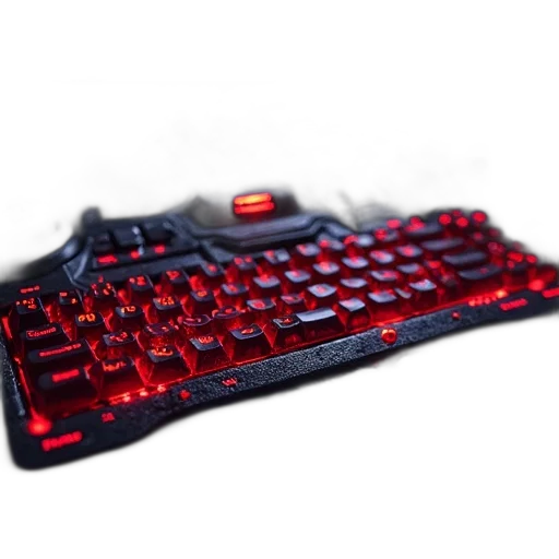 weapon, cyberpunk, 3d render, typing transparent PNG cut-out