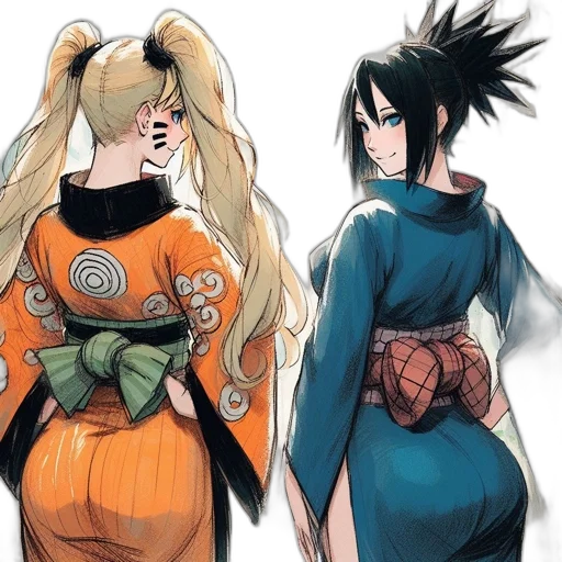 dress, anime, concept art, comic book art transparent PNG cut-out
